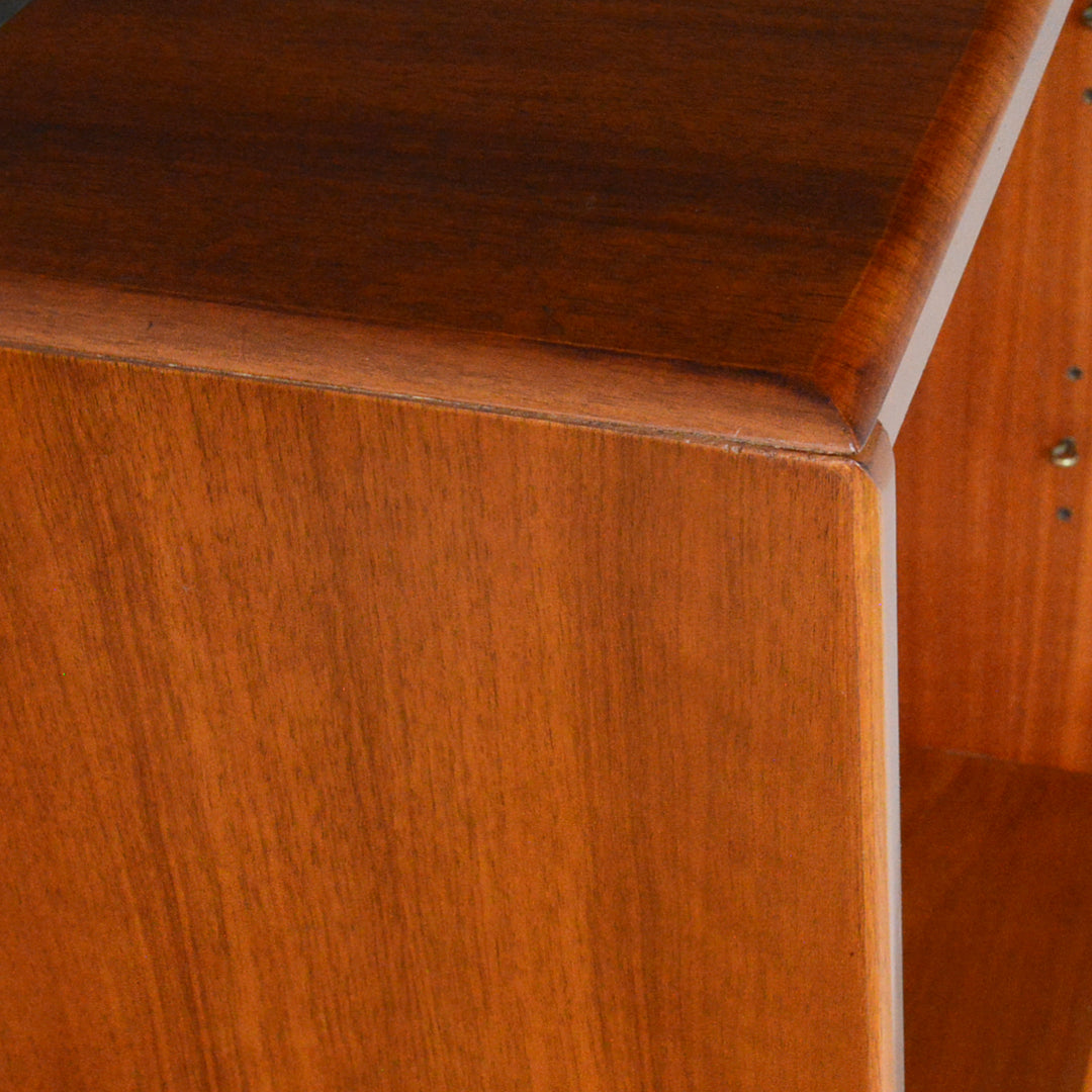 ミッドセンチュリー ヴィンテージ　ガラスキャビネット 96(天板剥離再塗装済）