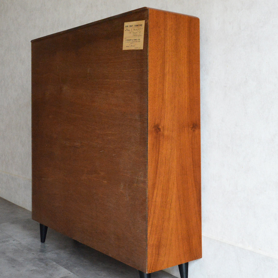 ミッドセンチュリー ヴィンテージ　ガラスキャビネット 96(天板剥離再塗装済）