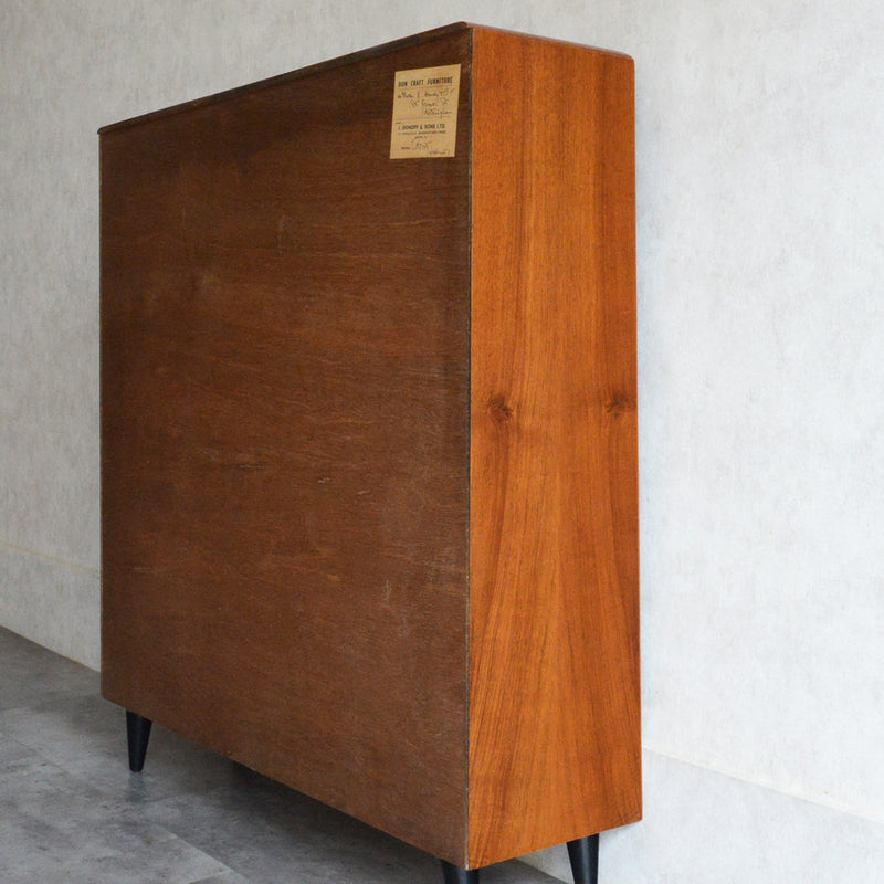 ミッドセンチュリー ヴィンテージ　ガラスキャビネット 96(天板剥離再塗装済）