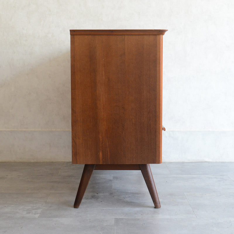 60s ヴィンテージ ガラスキャビネット 93(抽斗付き）