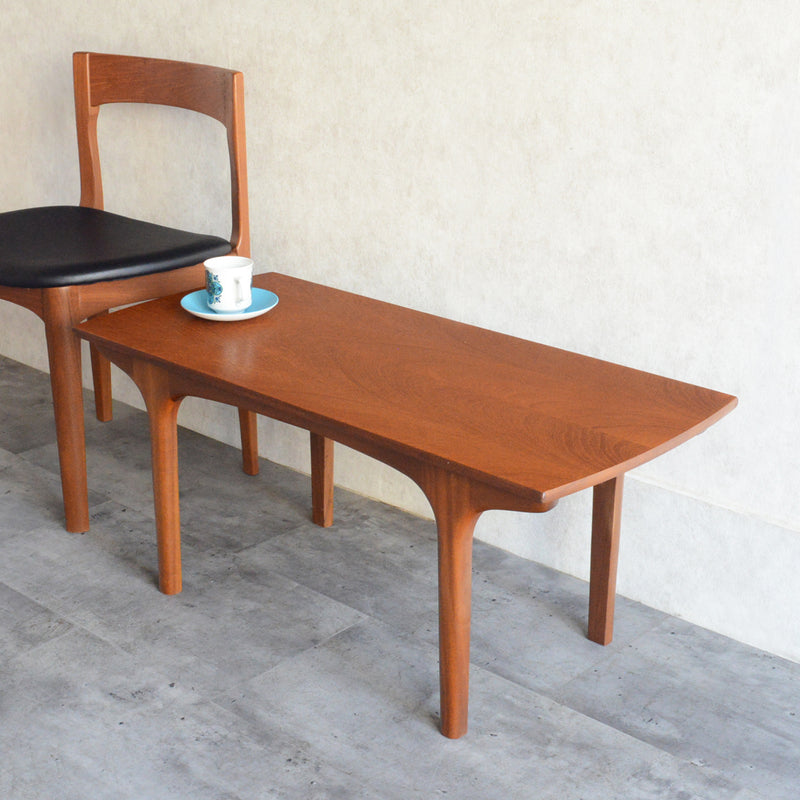 60S チーク ローテーブル 42(天板剥離再塗装済）