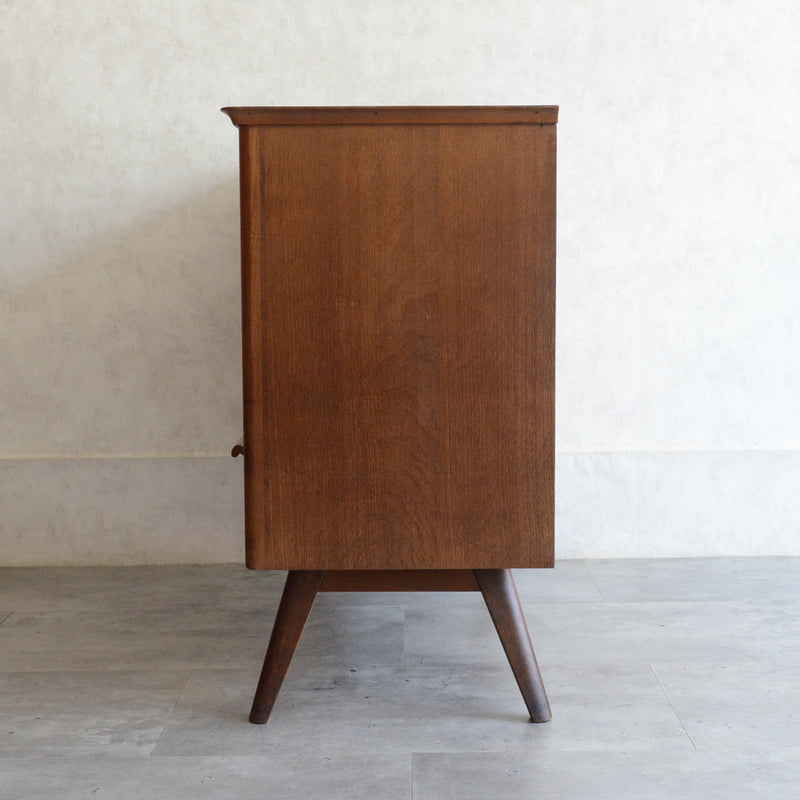 60s ヴィンテージ ガラスキャビネット 93(抽斗付き）