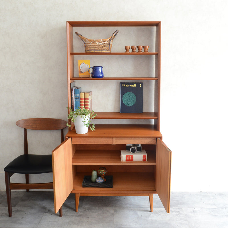 デンマーク ヴィンテージ オープンキャビネット 5-28(抽斗付・オイル仕上）