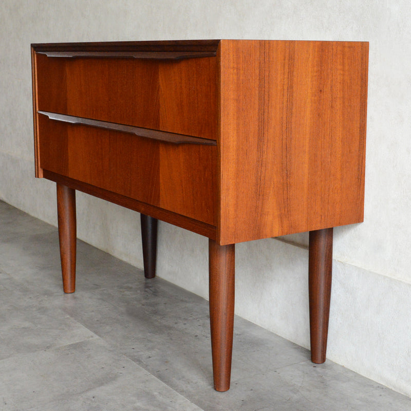 デンマーク ヴィンテージ チーク２段チェスト 6-42