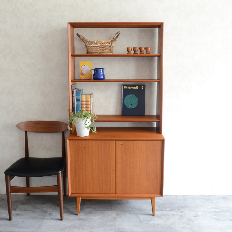 デンマーク ヴィンテージ オープンキャビネット 5-28(抽斗付・オイル仕上）