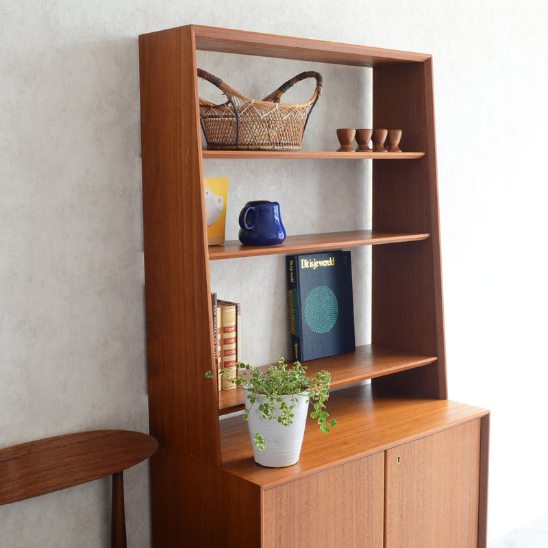 デンマーク ヴィンテージ オープンキャビネット 5-28(抽斗付・オイル仕上）