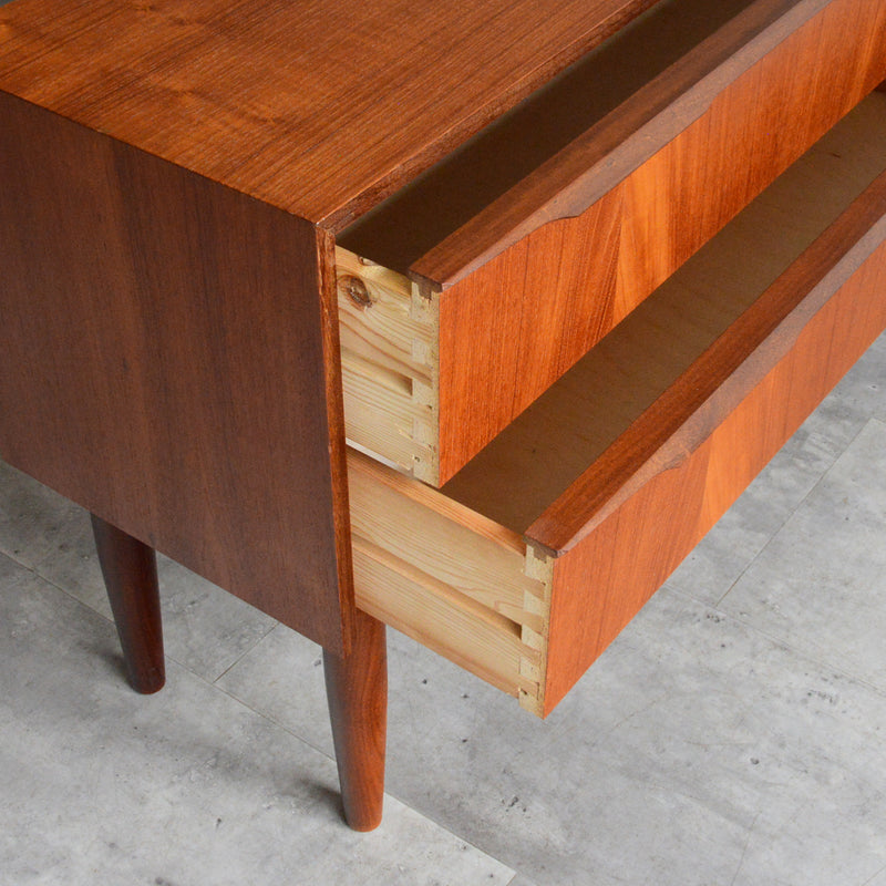 デンマーク ヴィンテージ チーク２段チェスト 6-42