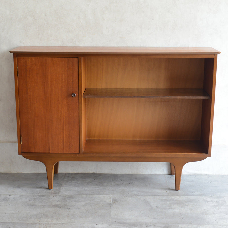 60s チークガラスキャビネット 46(木扉付）