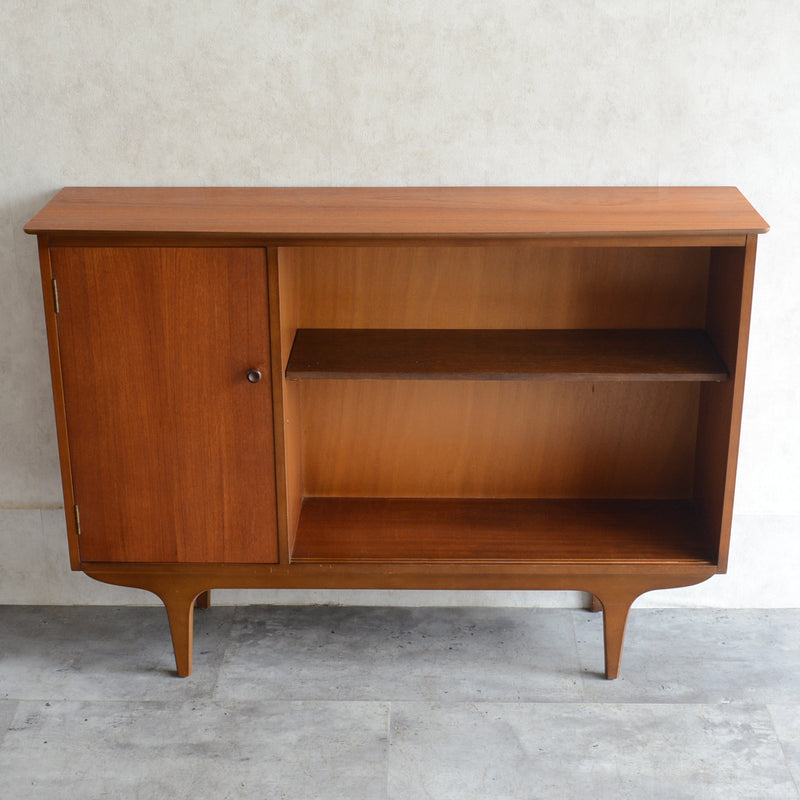 60s チークガラスキャビネット 46(木扉付）