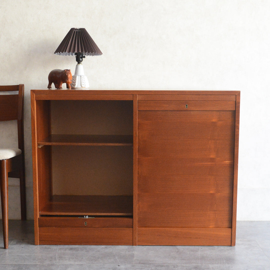 デンマークヴィンテージ  ロールアップ ファイルキャビネット5-165(鍵付）