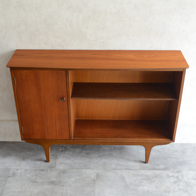 60s チークガラスキャビネット 46(木扉付）