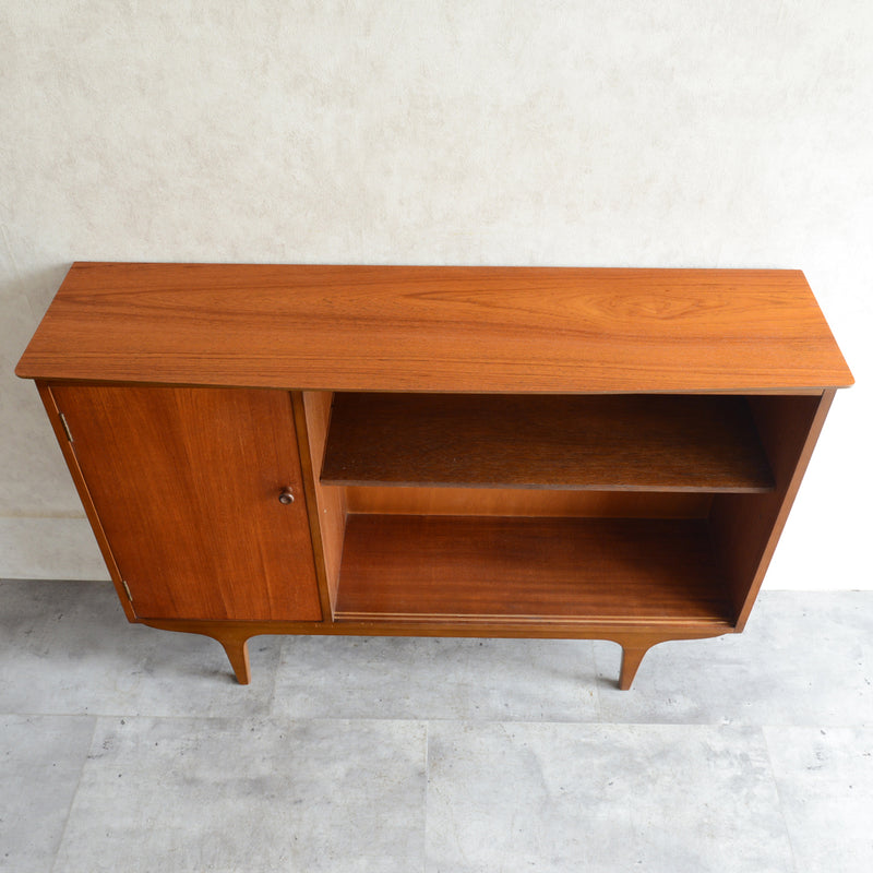 60s チークガラスキャビネット 46(木扉付）