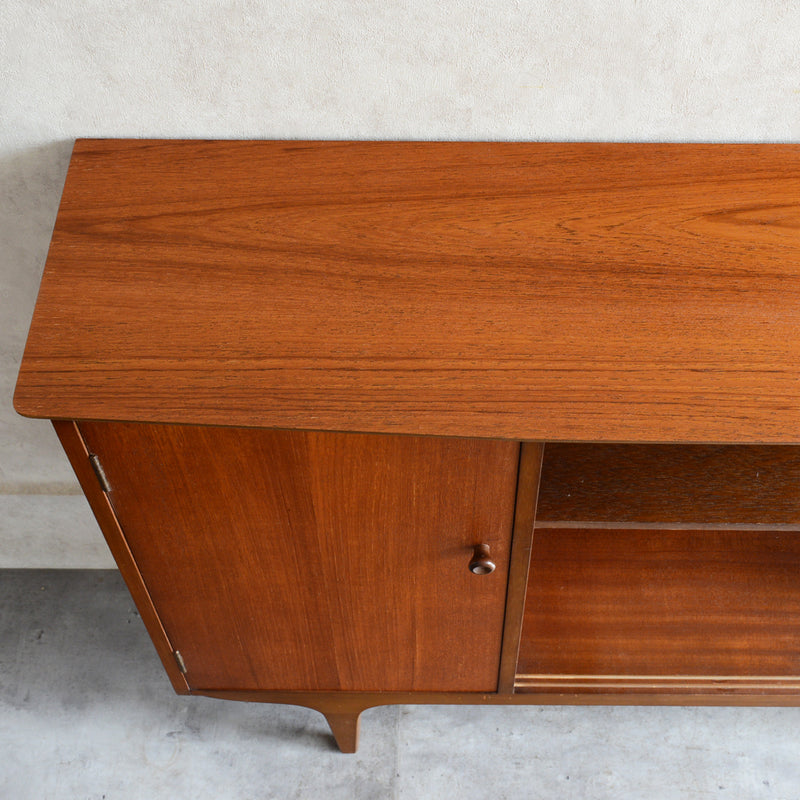 60s チークガラスキャビネット 46(木扉付）