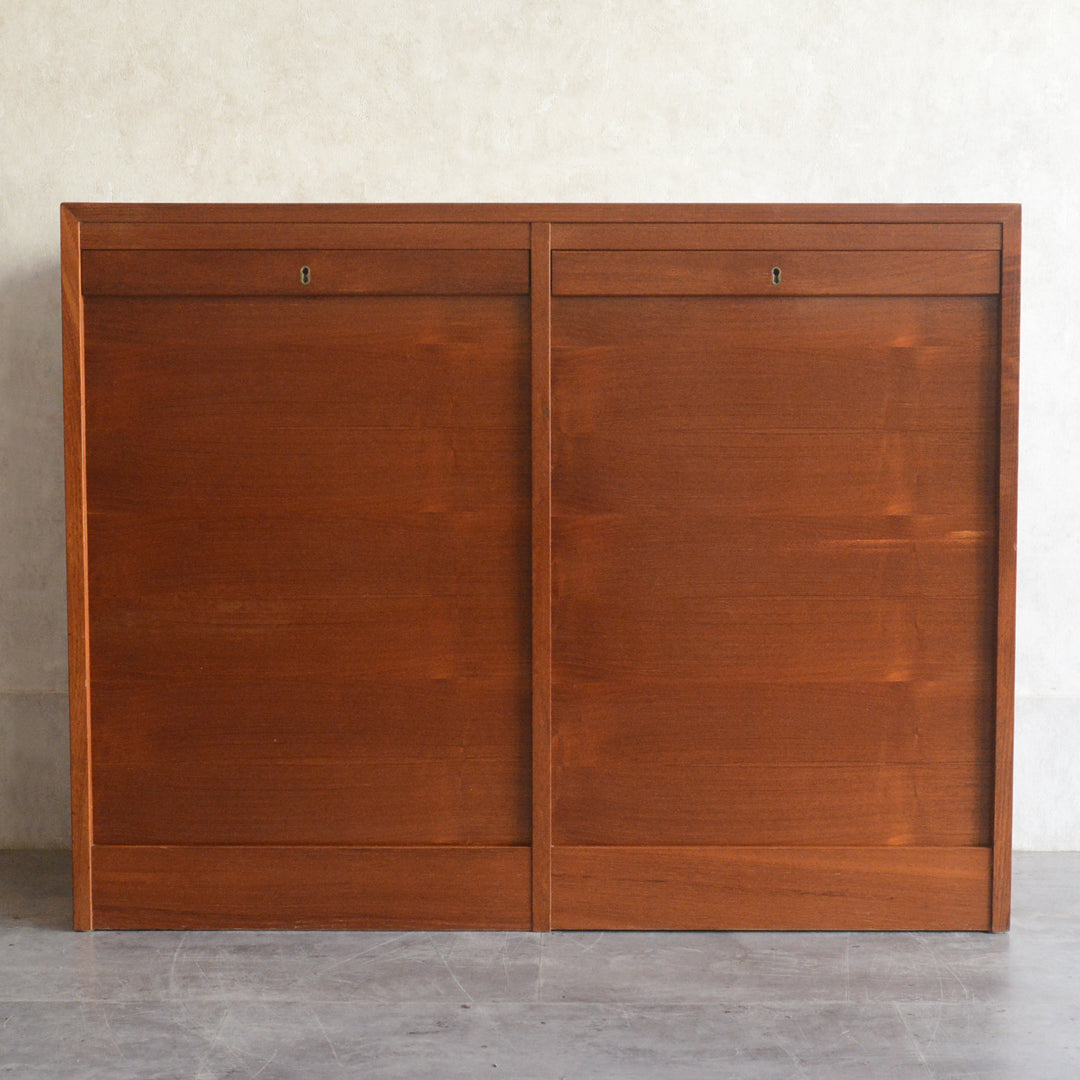 デンマークヴィンテージ  ロールアップ ファイルキャビネット5-165(鍵付）