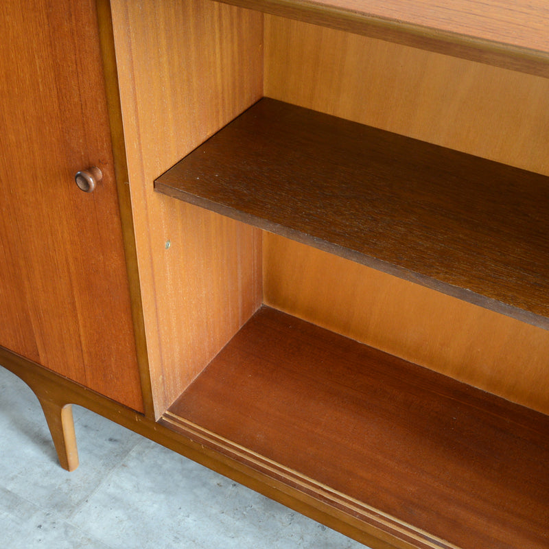 60s チークガラスキャビネット 46(木扉付）