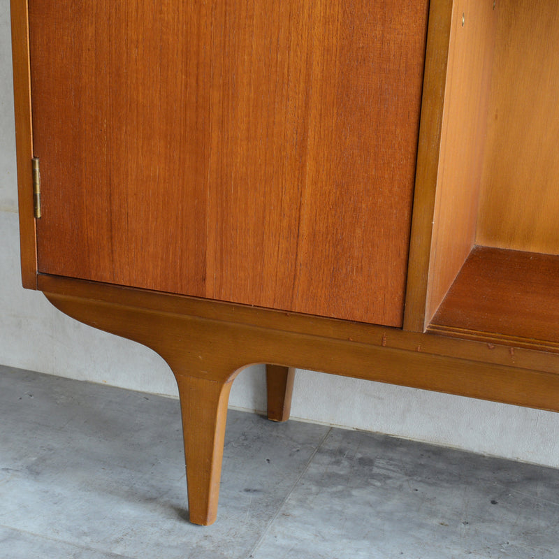 60s チークガラスキャビネット 46(木扉付）