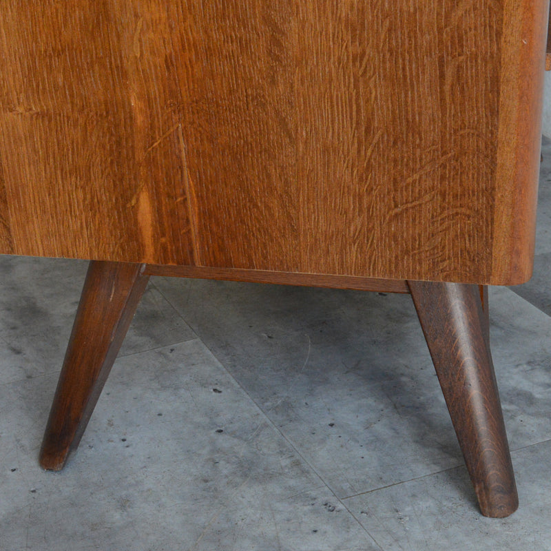 60s ヴィンテージ ガラスキャビネット 93(抽斗付き）