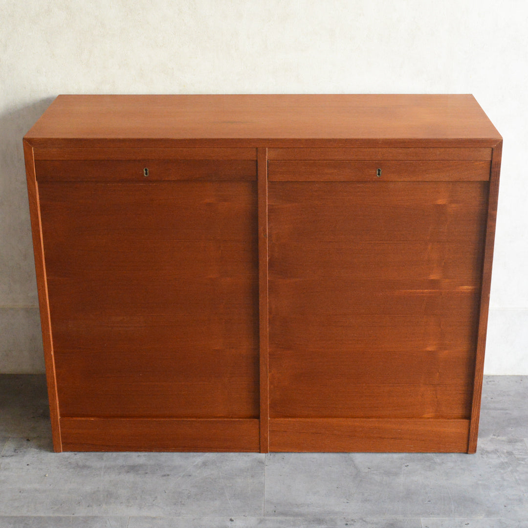 デンマークヴィンテージ  ロールアップ ファイルキャビネット5-165(鍵付）