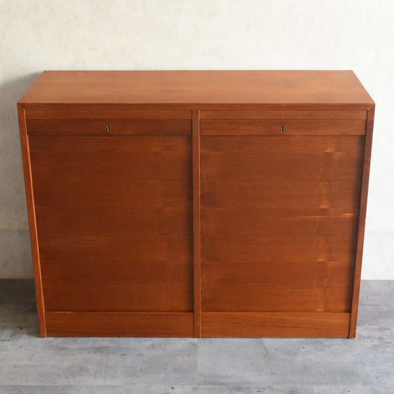 デンマークヴィンテージ  ロールアップ ファイルキャビネット5-165(鍵付）