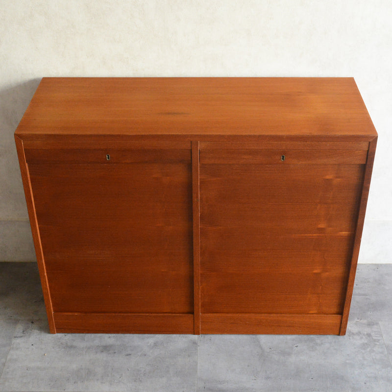 デンマークヴィンテージ  ロールアップ ファイルキャビネット5-165(鍵付）