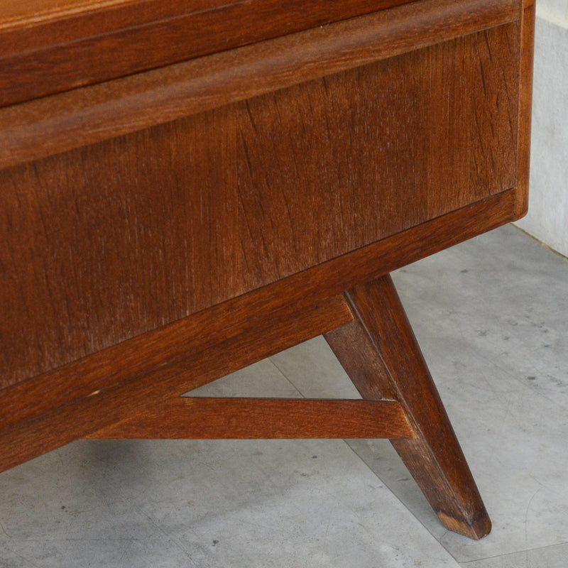 60s ヴィンテージ ガラスキャビネット 93(抽斗付き）