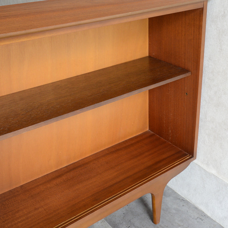 60s チークガラスキャビネット 46(木扉付）