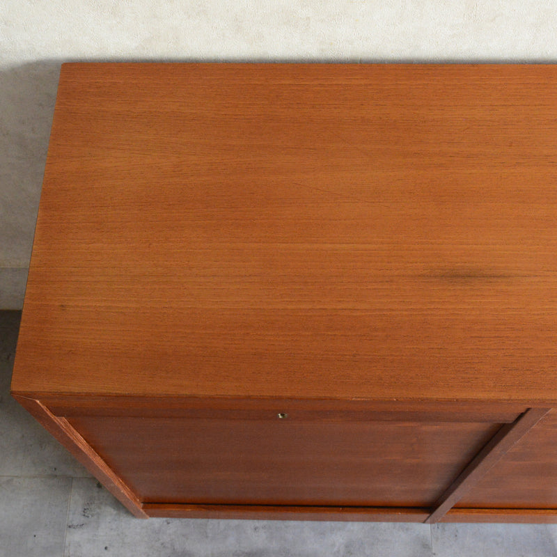 デンマークヴィンテージ  ロールアップ ファイルキャビネット5-165(鍵付）