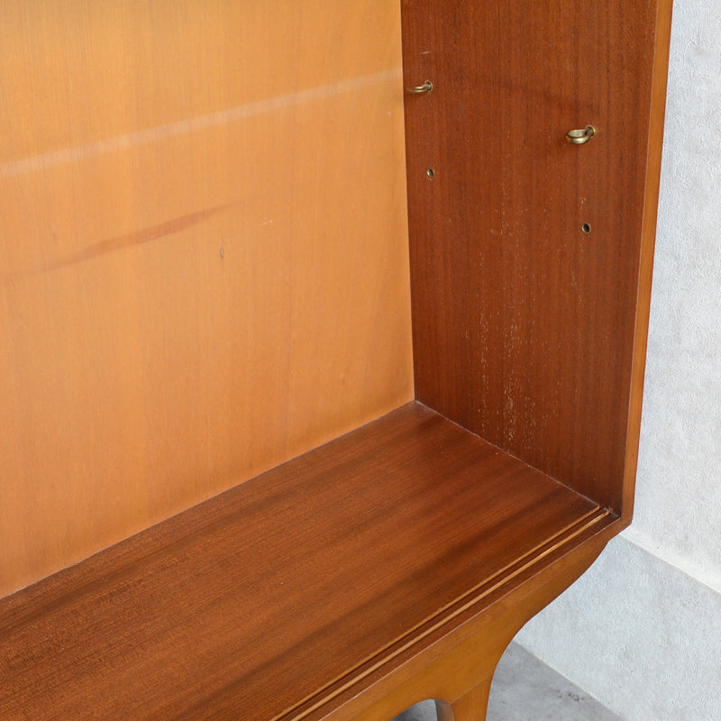 60s チークガラスキャビネット 46(木扉付）