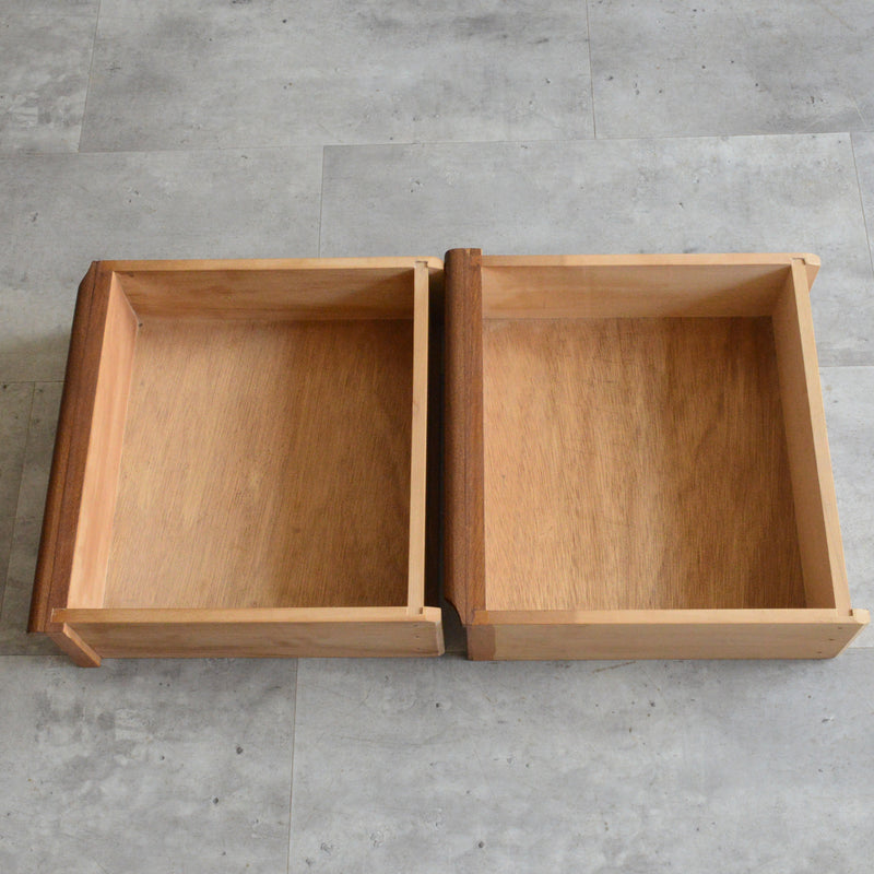 60s ヴィンテージ ガラスキャビネット 93(抽斗付き）