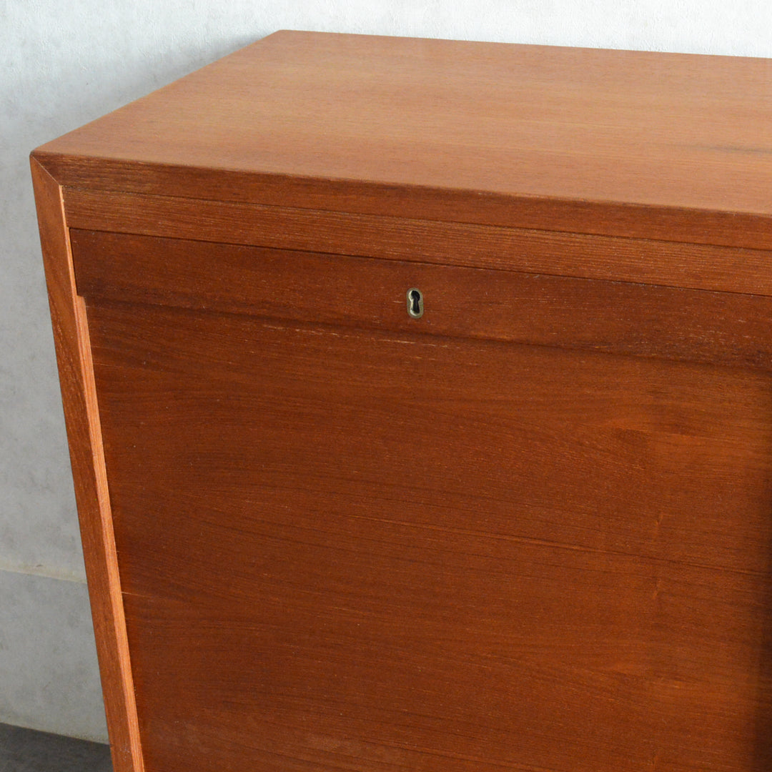 デンマークヴィンテージ  ロールアップ ファイルキャビネット5-165(鍵付）