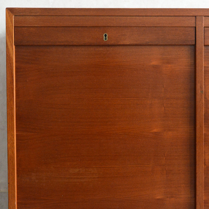 デンマークヴィンテージ  ロールアップ ファイルキャビネット5-165(鍵付）