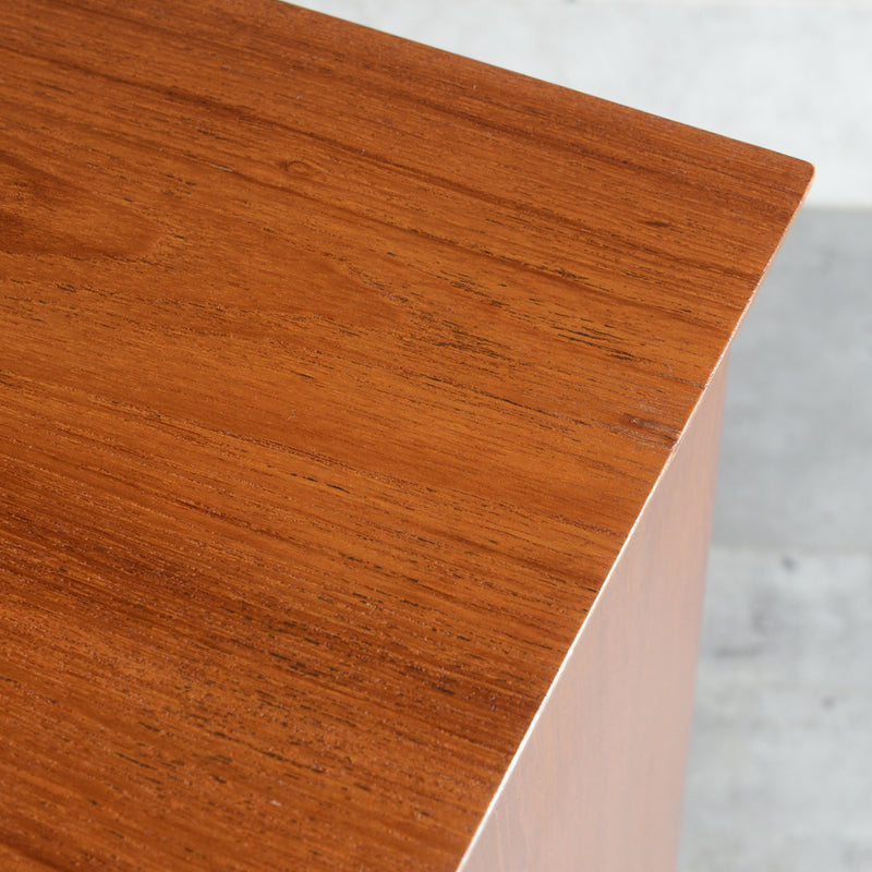 60s チークガラスキャビネット 46(木扉付）