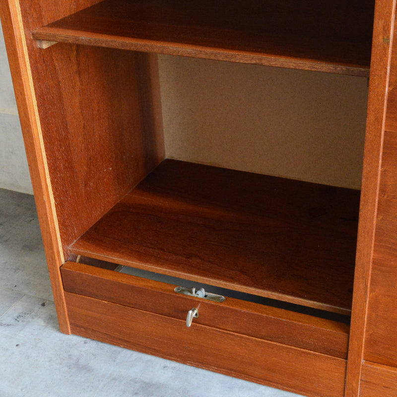 デンマークヴィンテージ  ロールアップ ファイルキャビネット5-165(鍵付）