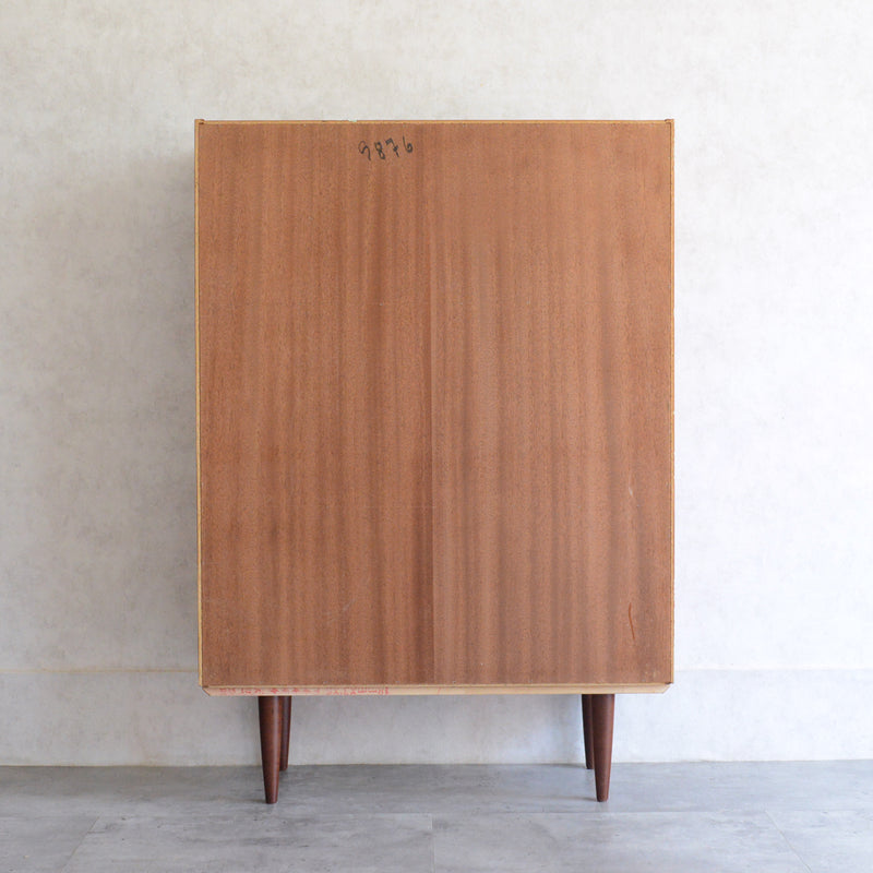 デンマークヴィンテージ　チークシェルフ（木扉付）P-16