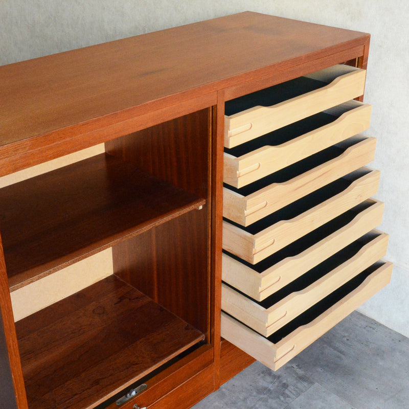 デンマークヴィンテージ  ロールアップ ファイルキャビネット5-165(鍵付）