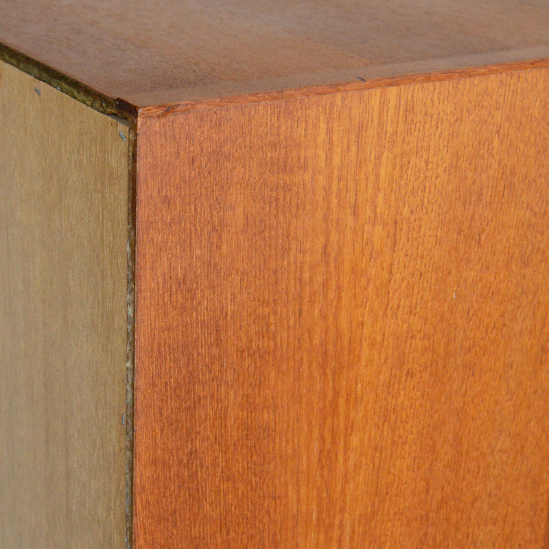 デンマーク ヴィンテージ チーク 2段シェルフ5-92（木扉付）