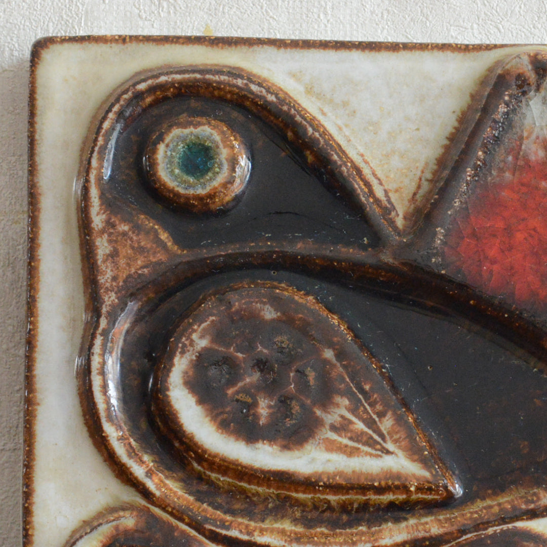 ■シール付 Soholm スーホルム 鳥の陶板 ウォールプレート 北欧 JIE ロールストランド 鳥の陶板 ウォールプレート 北欧ヴィンテージ