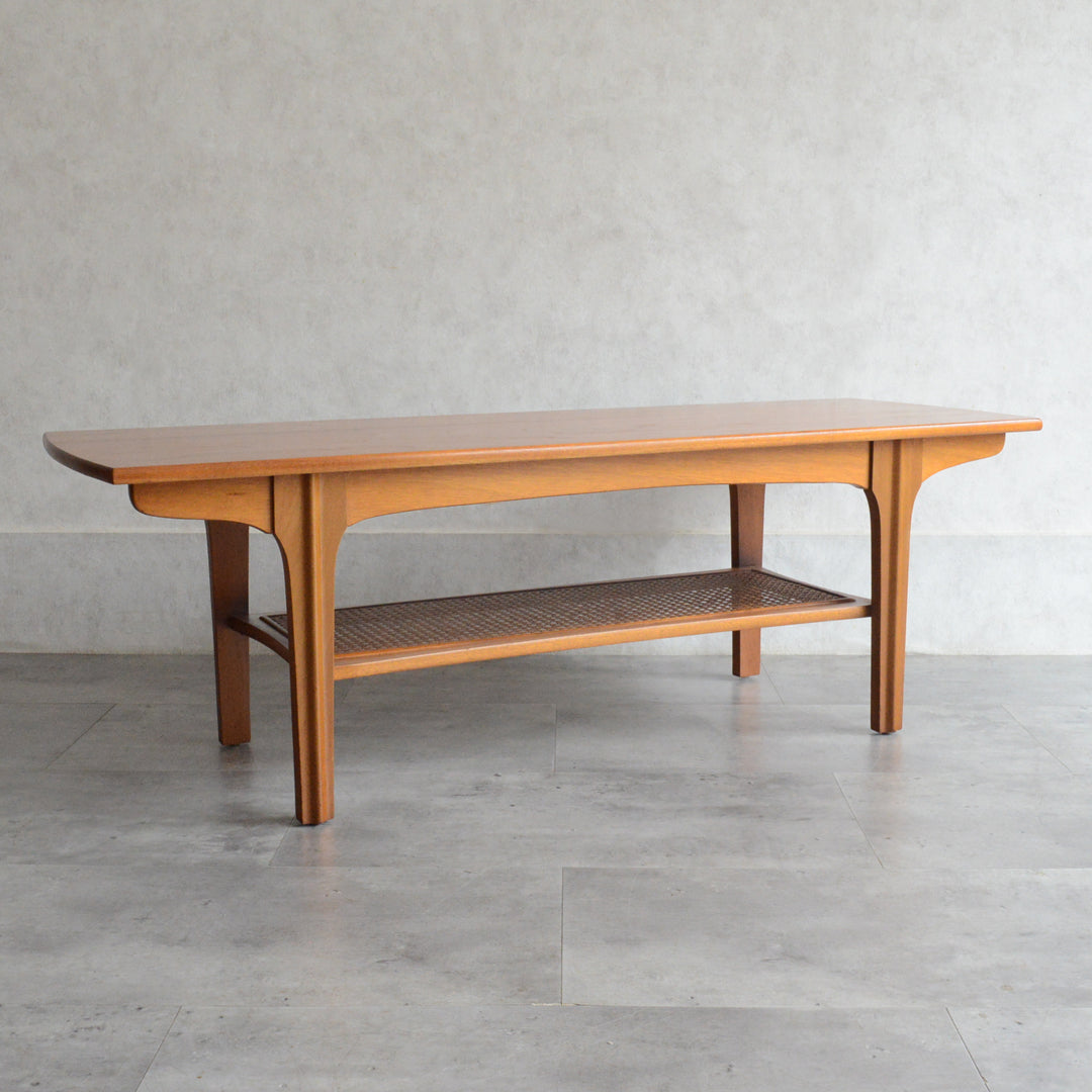 Sutcliffe サトクリフ チーク ローテーブル 65（ラタン棚付）