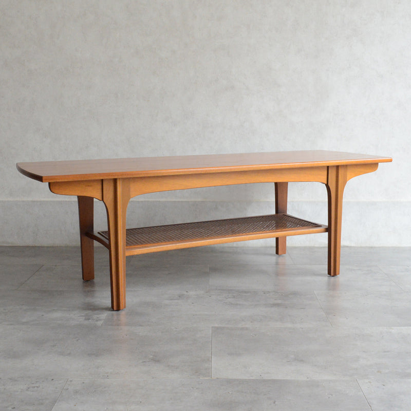 Sutcliffe サトクリフ チーク ローテーブル 65（ラタン棚付）