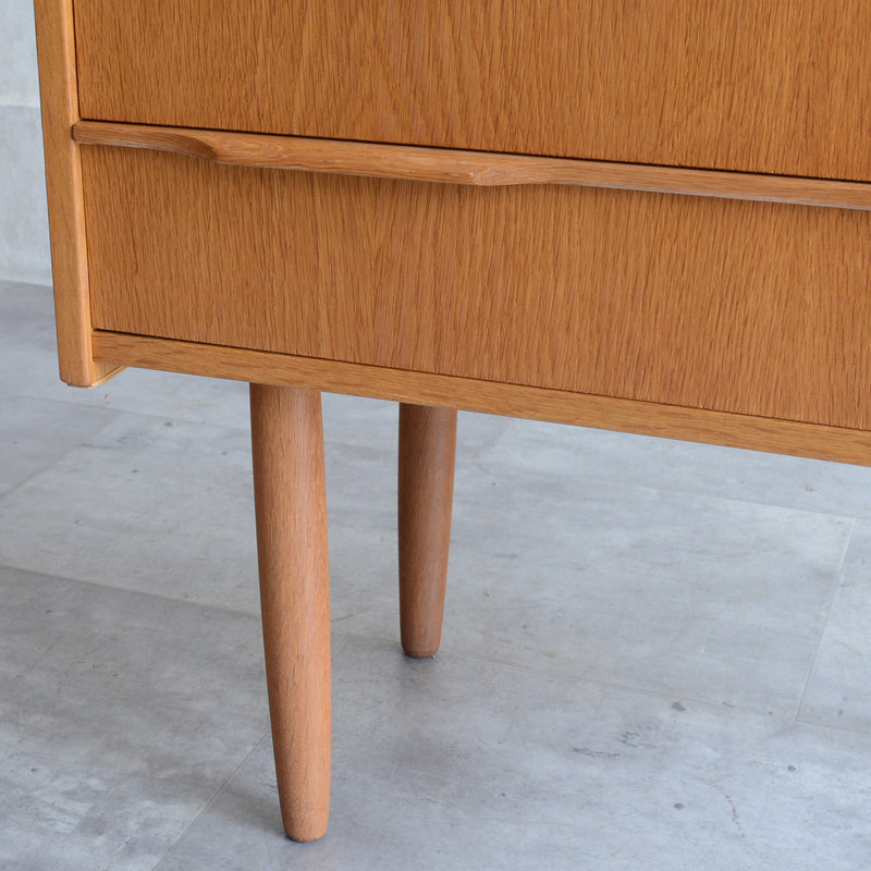 デンマークヴィンテージ  オーク３段チェスト5-26 (ウッドオイル仕上）