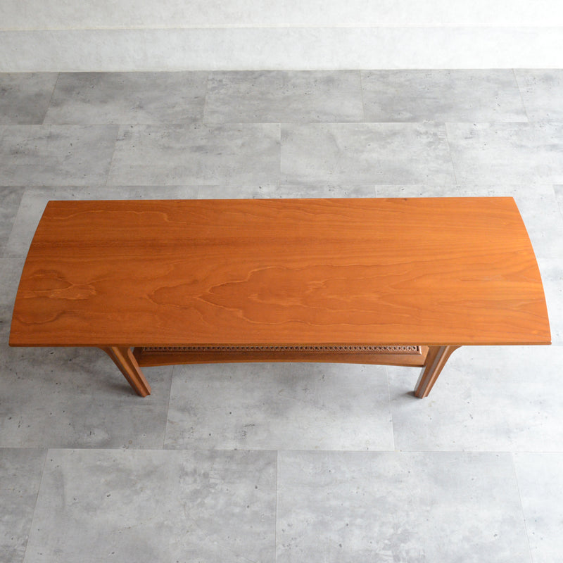 Sutcliffe サトクリフ チーク ローテーブル 65（ラタン棚付）