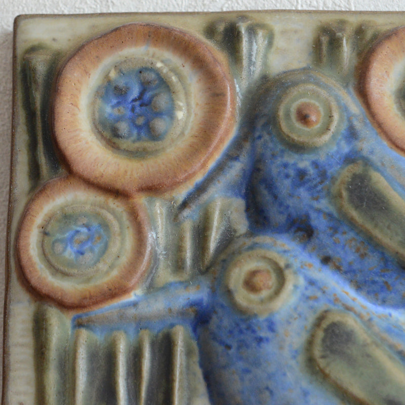 Michael Andersenミケルアナセン　青い鳥　陶板　 PX-12