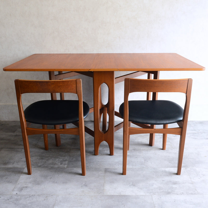 Jentique ジェンティーク　ゲートレッグ ダイニングテーブル 22 (天板剝離再塗装済）