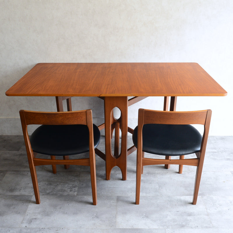 Jentique ジェンティーク　ゲートレッグ ダイニングテーブル 22 (天板剝離再塗装済）