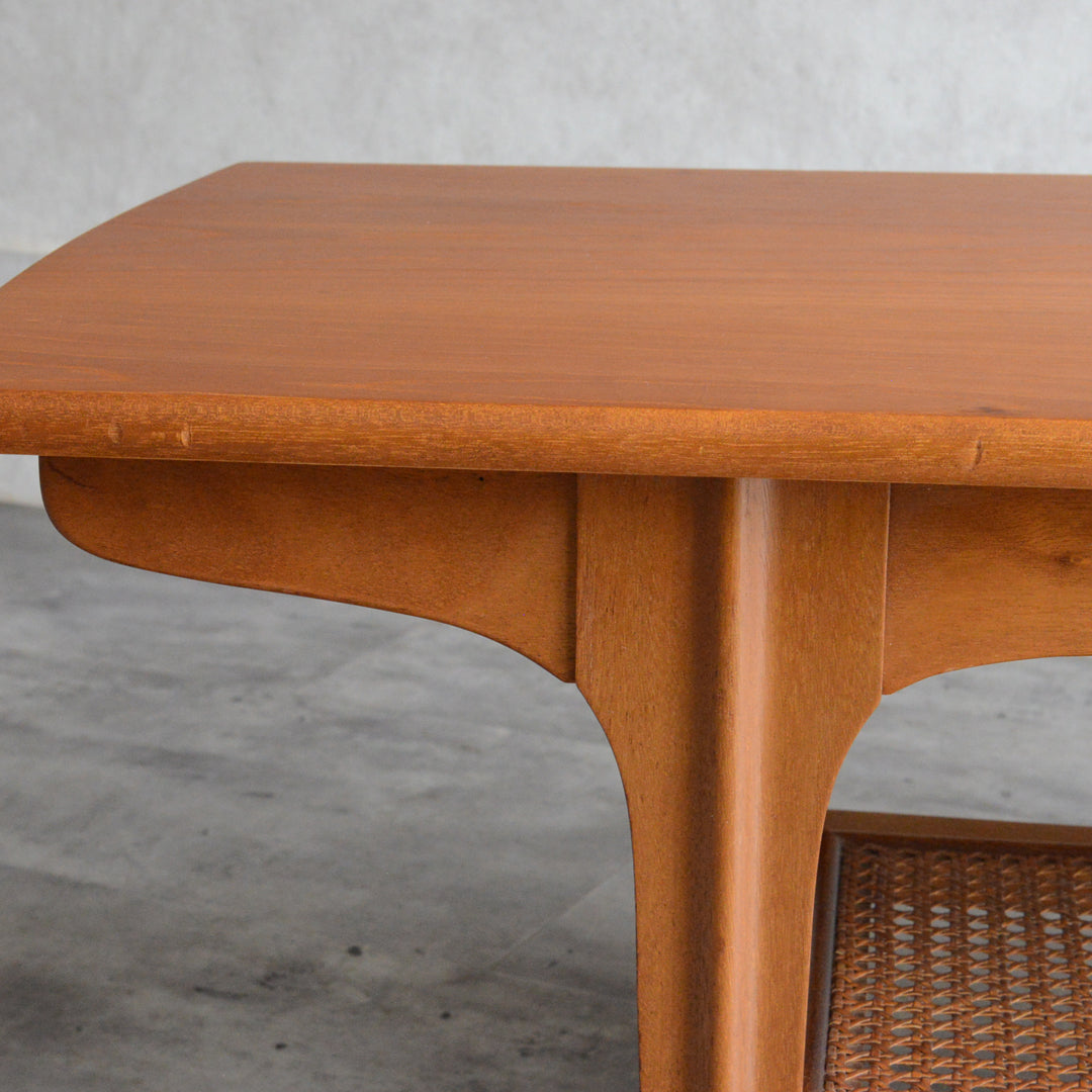 Sutcliffe サトクリフ チーク ローテーブル 65（ラタン棚付）