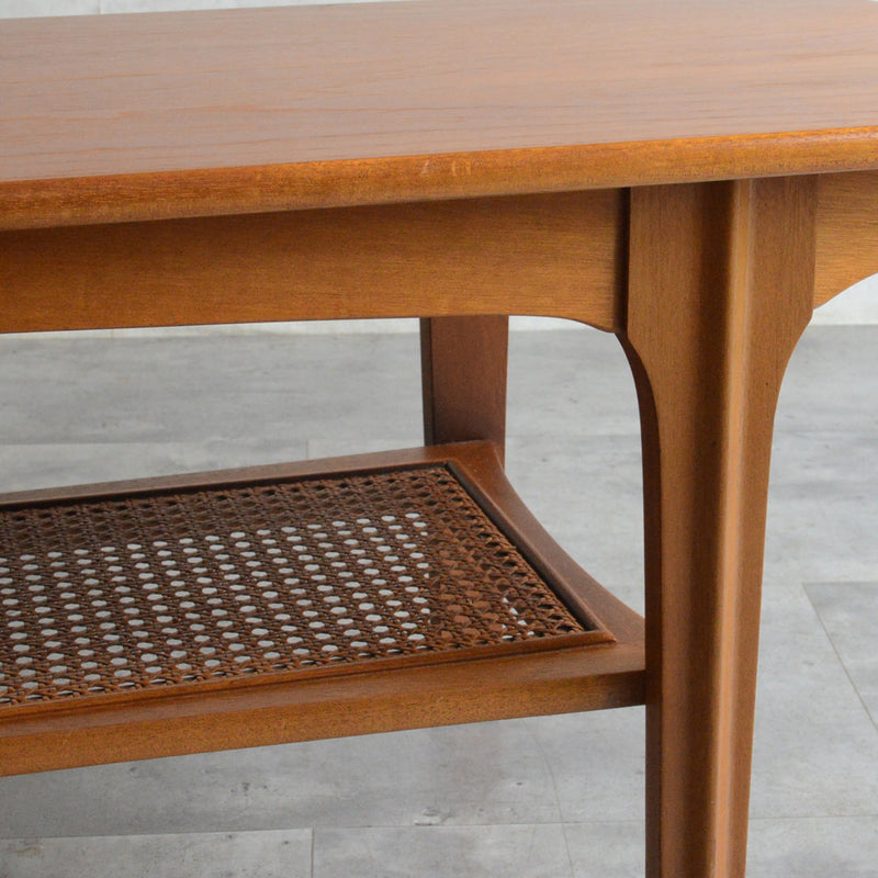 Sutcliffe サトクリフ チーク ローテーブル 65（ラタン棚付）