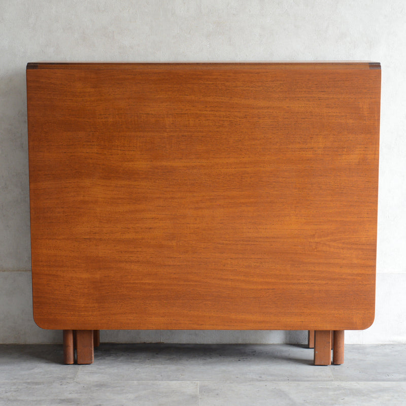 Jentique ジェンティーク　ゲートレッグ ダイニングテーブル 22 (天板剝離再塗装済）