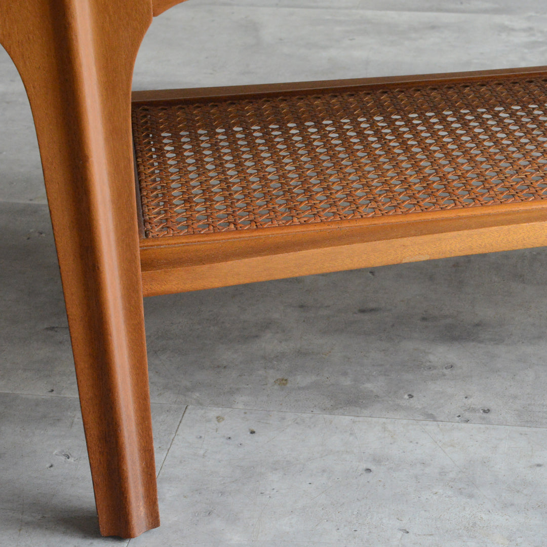 Sutcliffe サトクリフ チーク ローテーブル 65（ラタン棚付）