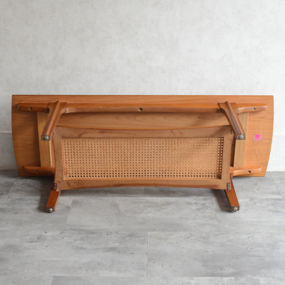 Sutcliffe サトクリフ チーク ローテーブル 65（ラタン棚付）