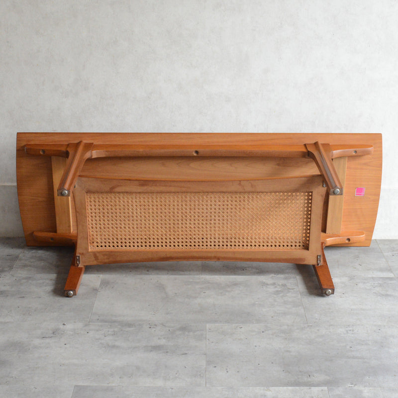 Sutcliffe サトクリフ チーク ローテーブル 65（ラタン棚付）